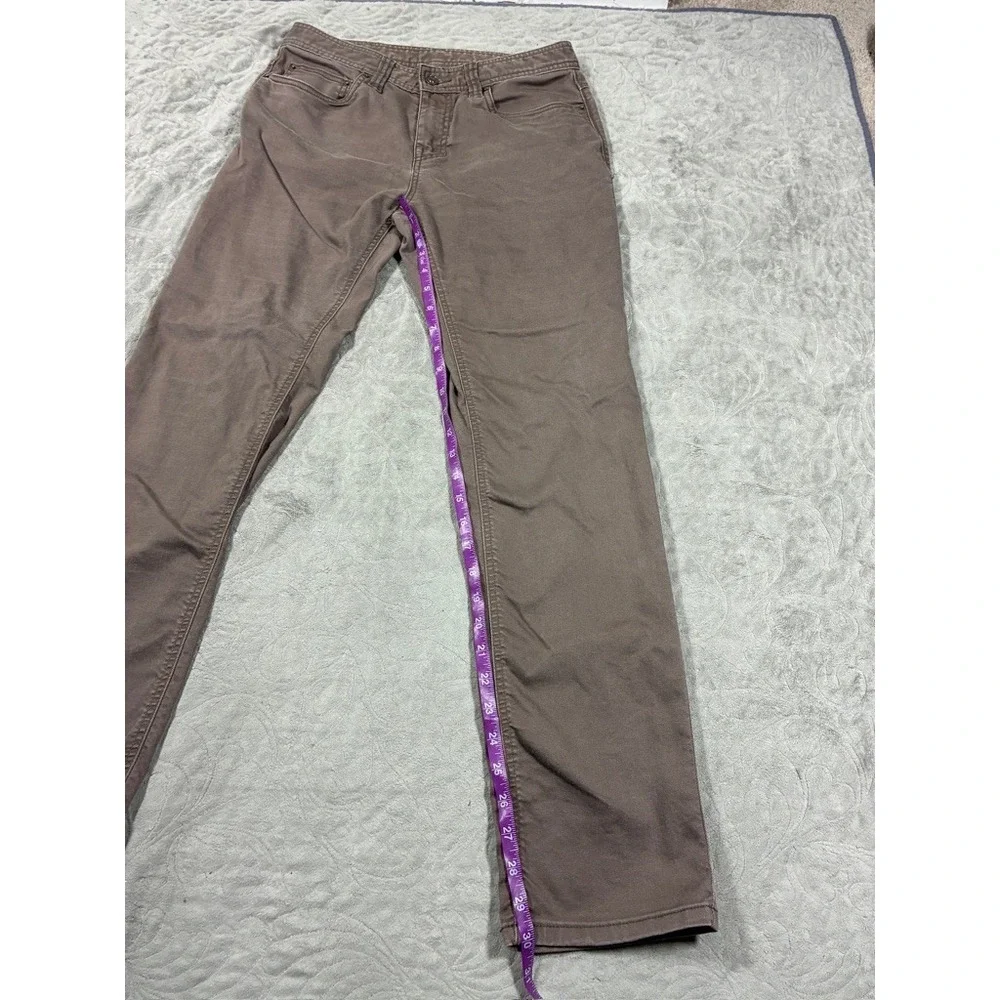 prAna Mens Slim Fit 5-Pocket Twill Pants Size 30x32 Brown Hiking Outdoor